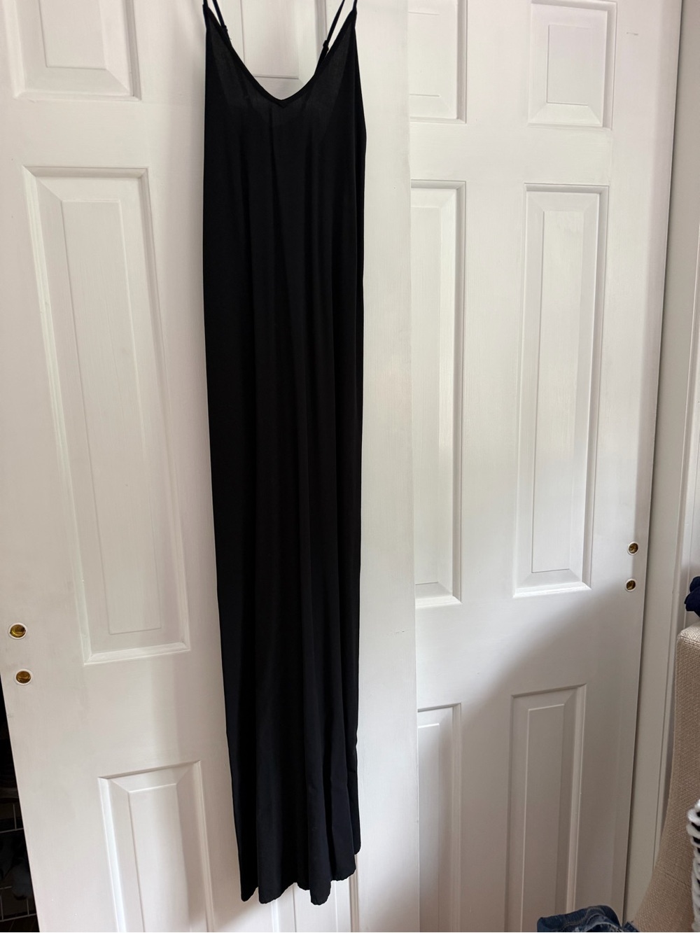 Old Navy Black Maxi Slip Dress